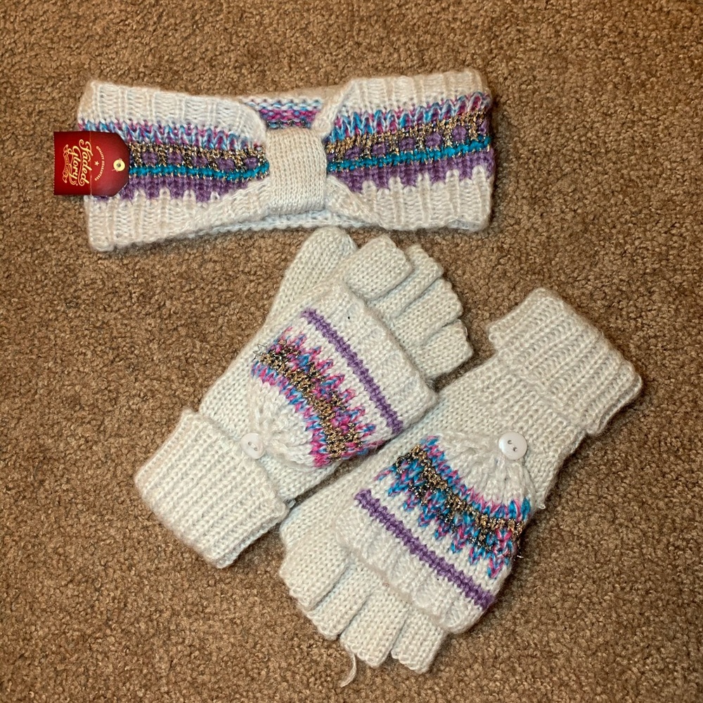 Winter head band with matching gloves ❄️